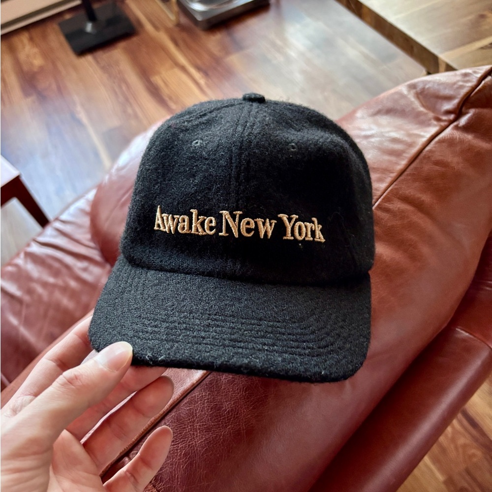 Awake New York Black Wool Cap (Made in USA)